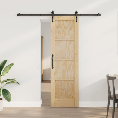 Porta scorrevole ORKDAL Naturale e Nero 61 x 198,5 cm | homemem39