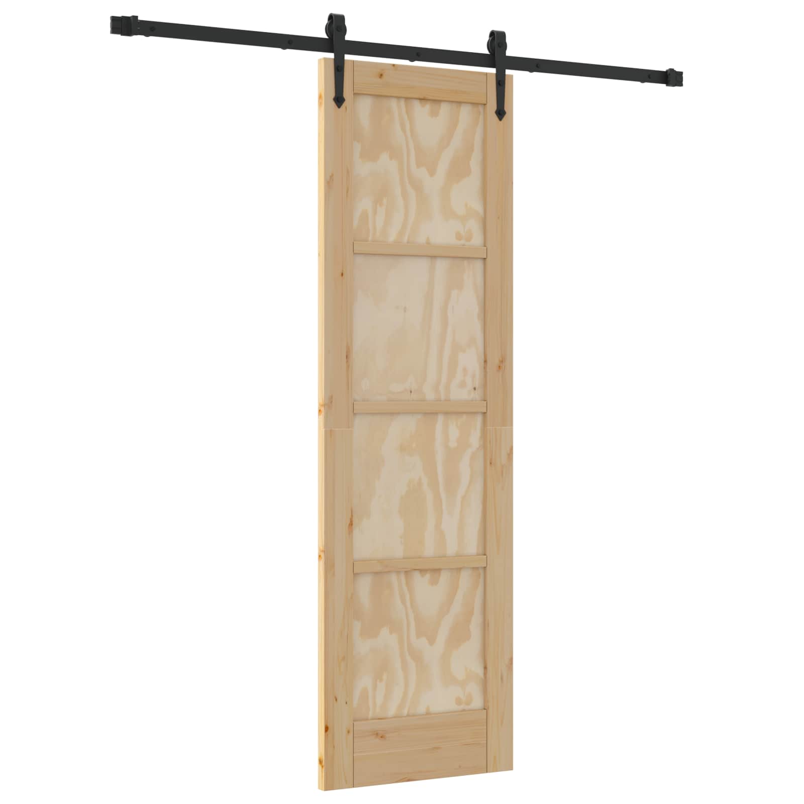 Porta scorrevole ORKDAL Naturale e Nero 61 x 198,5 cm | homemem39