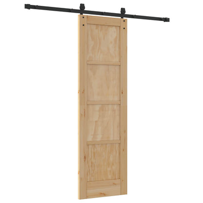 Porta scorrevole ORKDAL Naturale e Nero 61 x 198,5 cm | homemem39