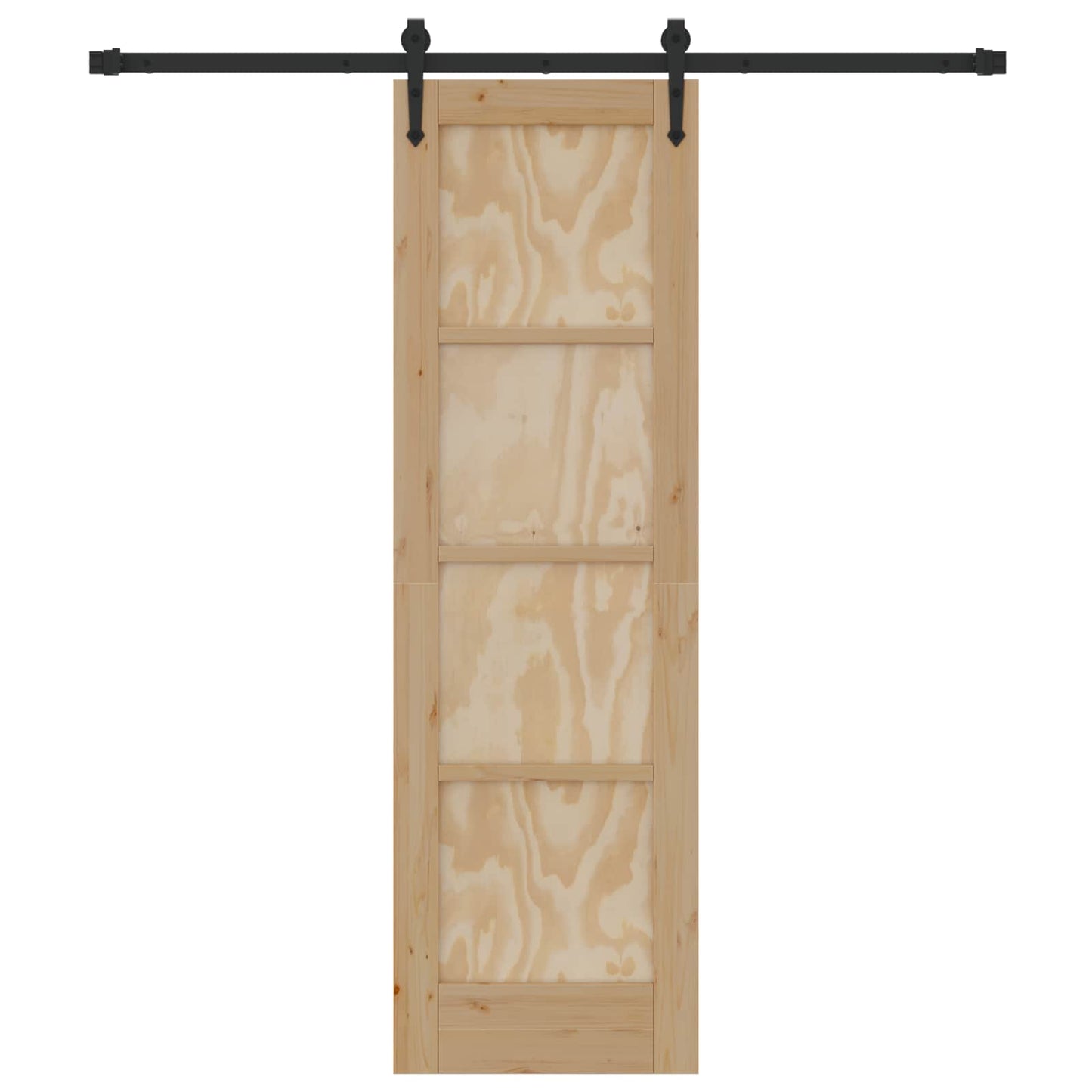 Porta scorrevole ORKDAL Naturale e Nero 61 x 198,5 cm | homemem39