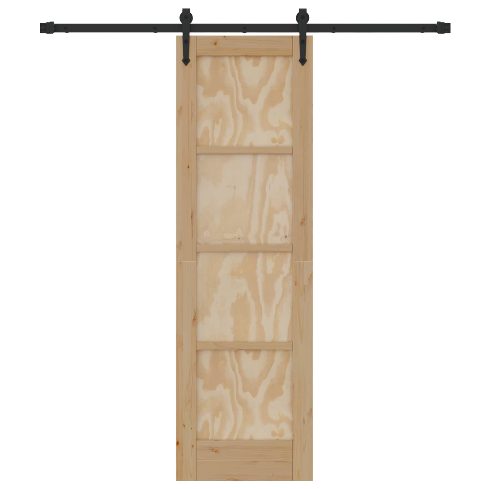 Porta scorrevole ORKDAL Naturale e Nero 61 x 198,5 cm | homemem39