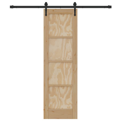 Porta scorrevole ORKDAL Naturale e Nero 61 x 198,5 cm | homemem39