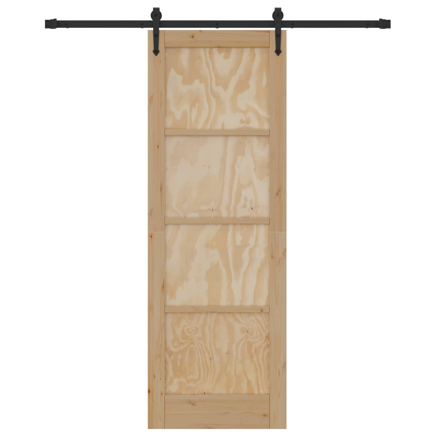 Porta scorrevole ORKDAL Naturale e Nero 73,5 x 211 cm | homemem39