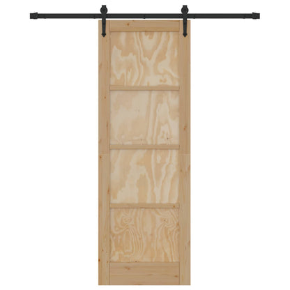 Porta scorrevole ORKDAL Naturale e Nero 73,5 x 211 cm | homemem39