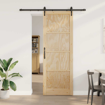 Porta scorrevole ORKDAL Naturale e Nero 83 x 232 cm | homemem39