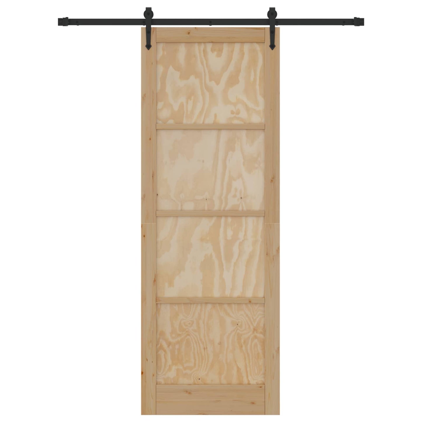 Porta scorrevole ORKDAL Naturale e Nero 83 x 232 cm | homemem39