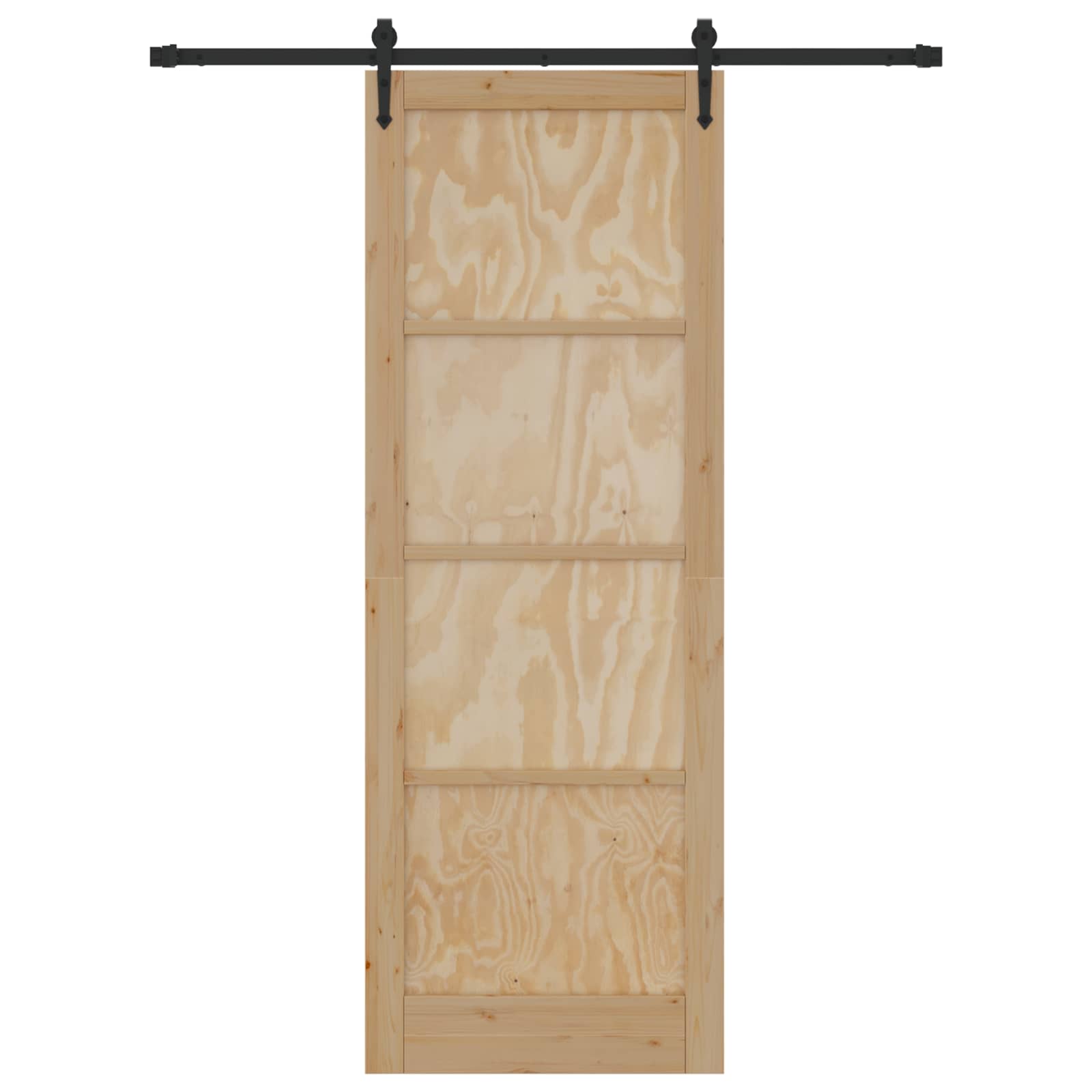 Porta scorrevole ORKDAL Naturale e Nero 83 x 232 cm | homemem39