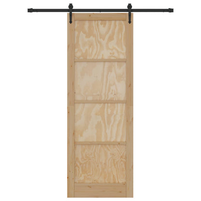 Porta scorrevole ORKDAL Naturale e Nero 83 x 232 cm | homemem39