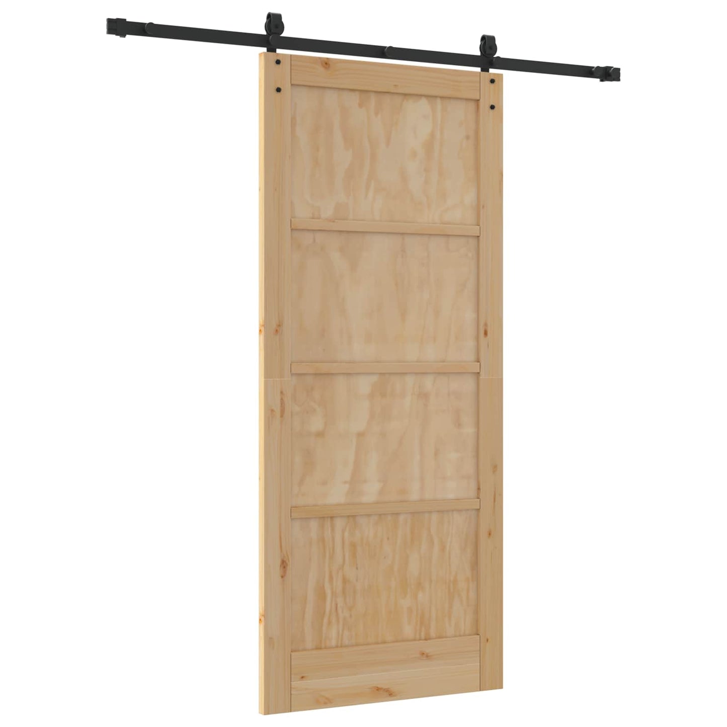 Porta scorrevole ORKDAL Naturale e Nero 86 x 198,5 cm | homemem39