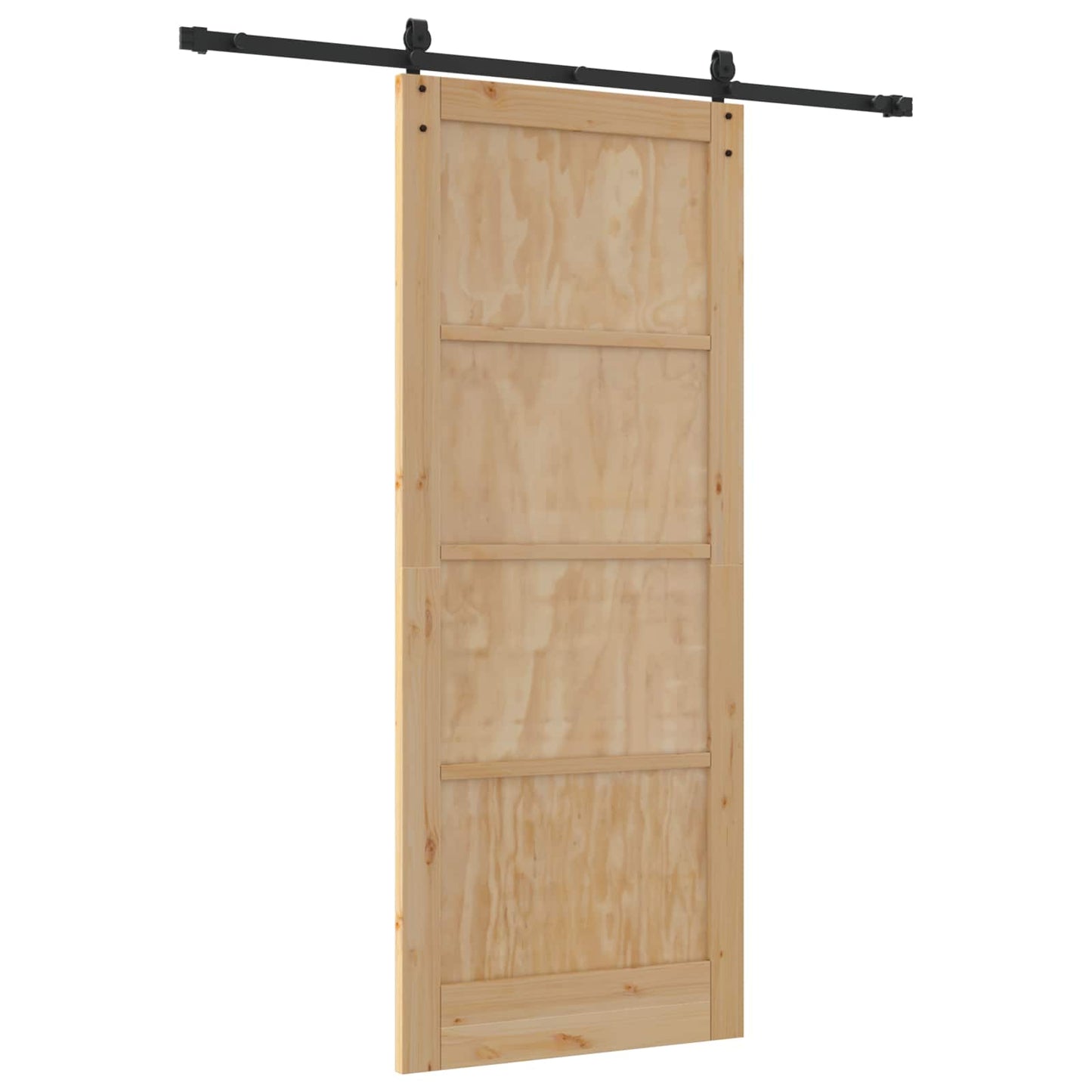 Porta scorrevole ORKDAL Naturale e Nero 86 x 211 cm | homemem39