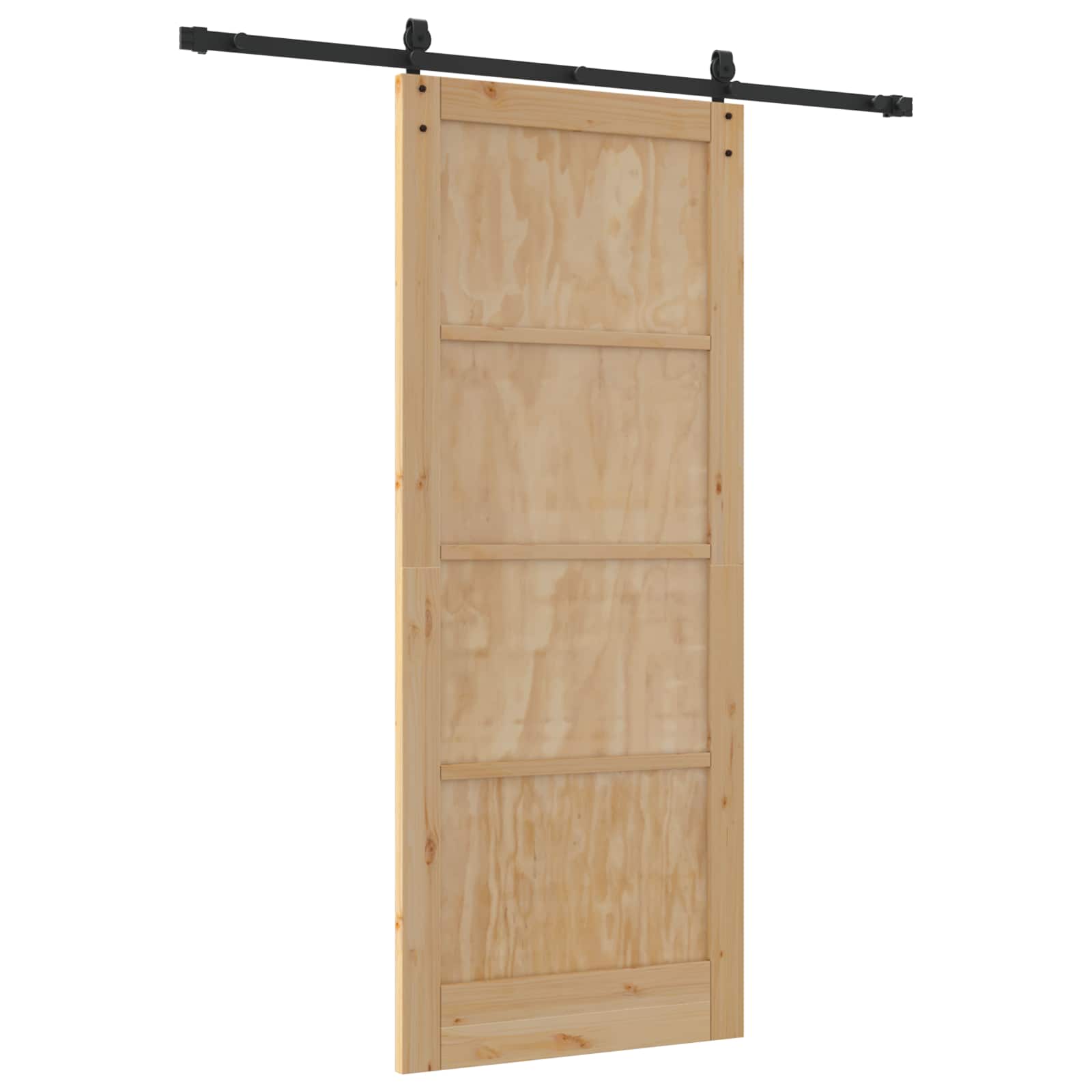 Porta scorrevole ORKDAL Naturale e Nero 86 x 211 cm | homemem39