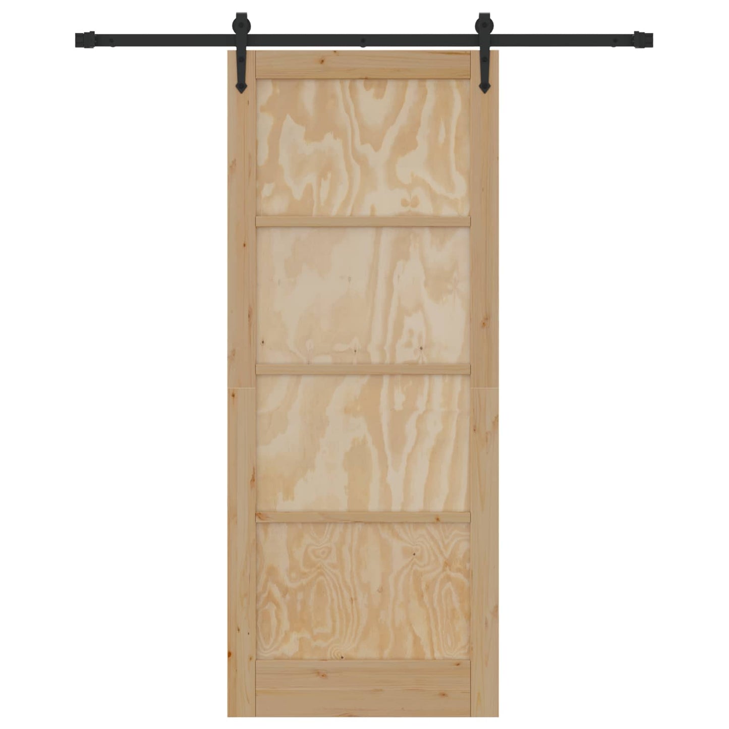 Porta scorrevole ORKDAL Naturale e Nero 86 x 211 cm | homemem39