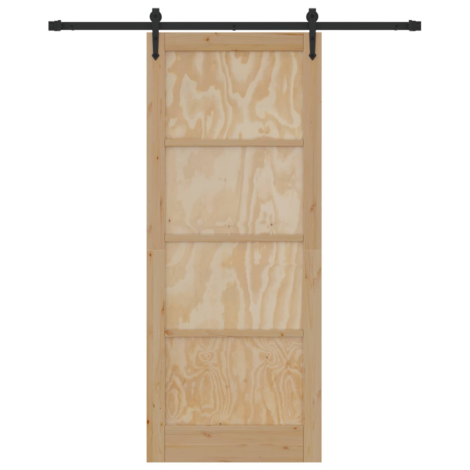 Porta scorrevole ORKDAL Naturale e Nero 86 x 211 cm | homemem39