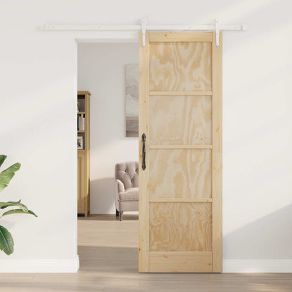 Porta scorrevole ORKDAL Naturale e Bianco 73,5 x 211 cm | homemem39