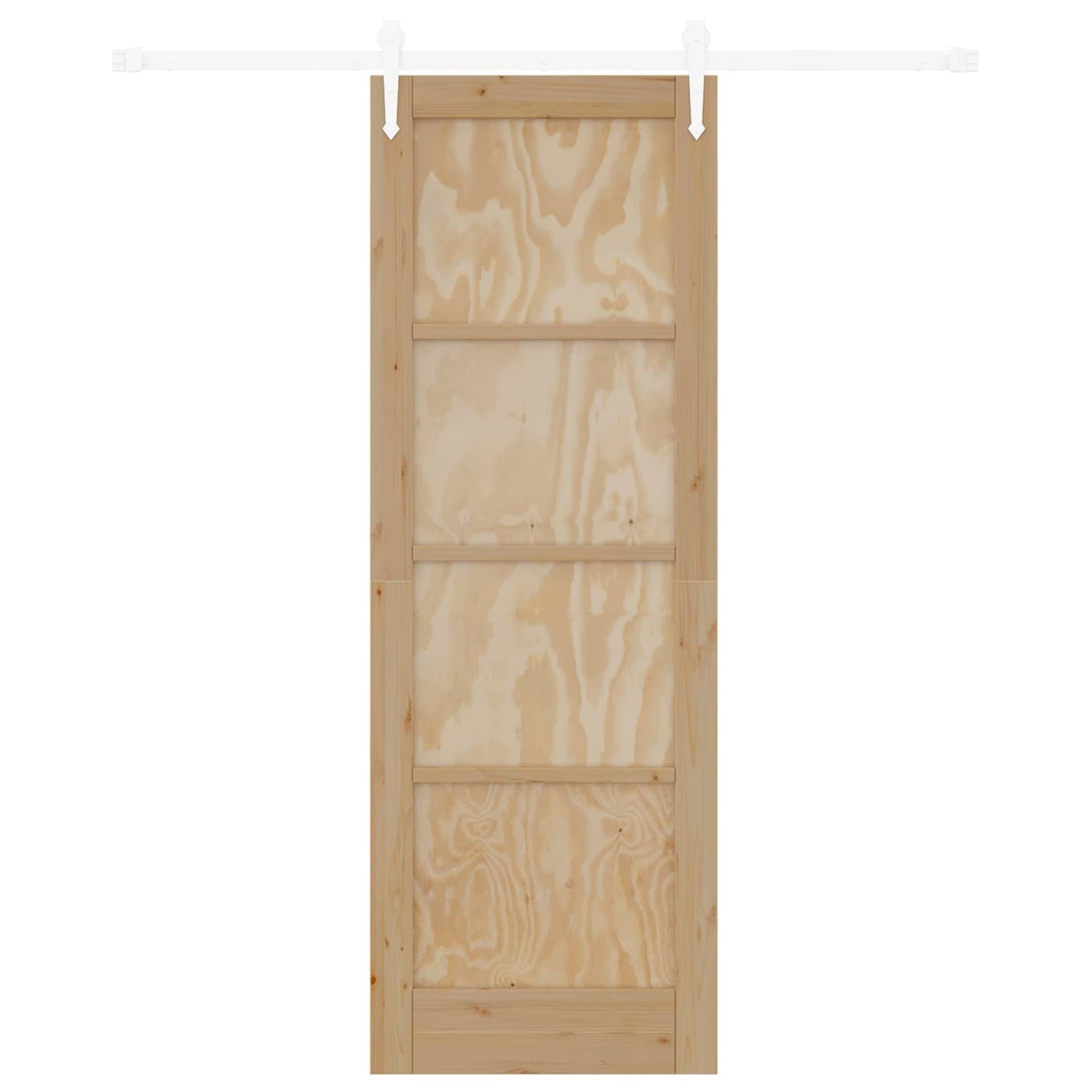 Porta scorrevole ORKDAL Naturale e Bianco 73,5 x 211 cm | homemem39