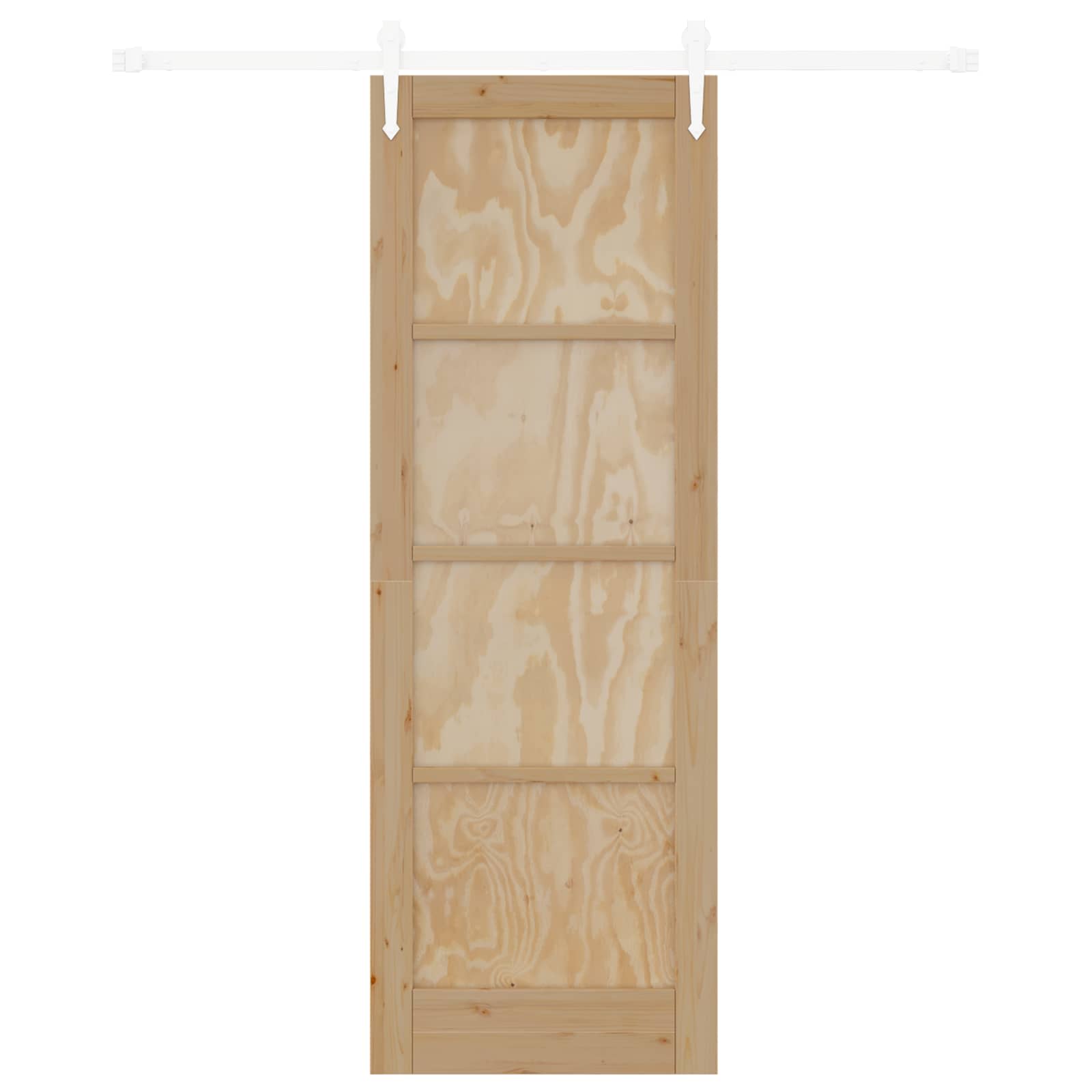 Porta scorrevole ORKDAL Naturale e Bianco 73,5 x 211 cm | homemem39