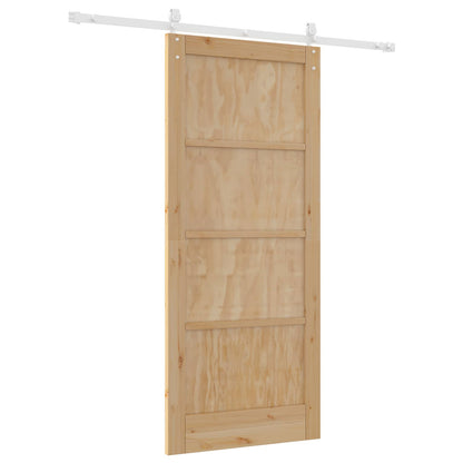 Porta scorrevole ORKDAL Naturale e Bianco 86 x 198,5 cm | homemem39