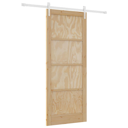 Porta scorrevole ORKDAL Naturale e Bianco 86 x 211 cm | homemem39