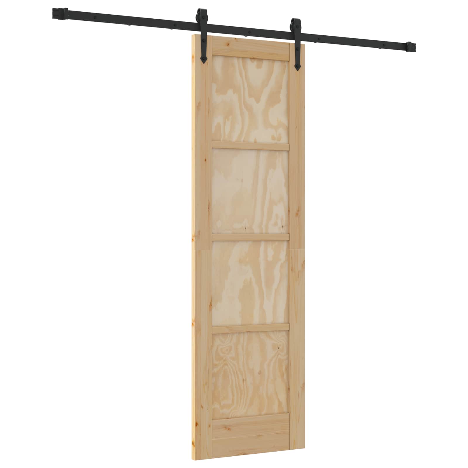 Porta scorrevole ORKDAL Naturale e Nero 61 x 198,5 cm | homemem39