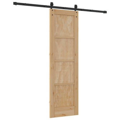 Porta scorrevole ORKDAL Naturale e Nero 61 x 198,5 cm | homemem39