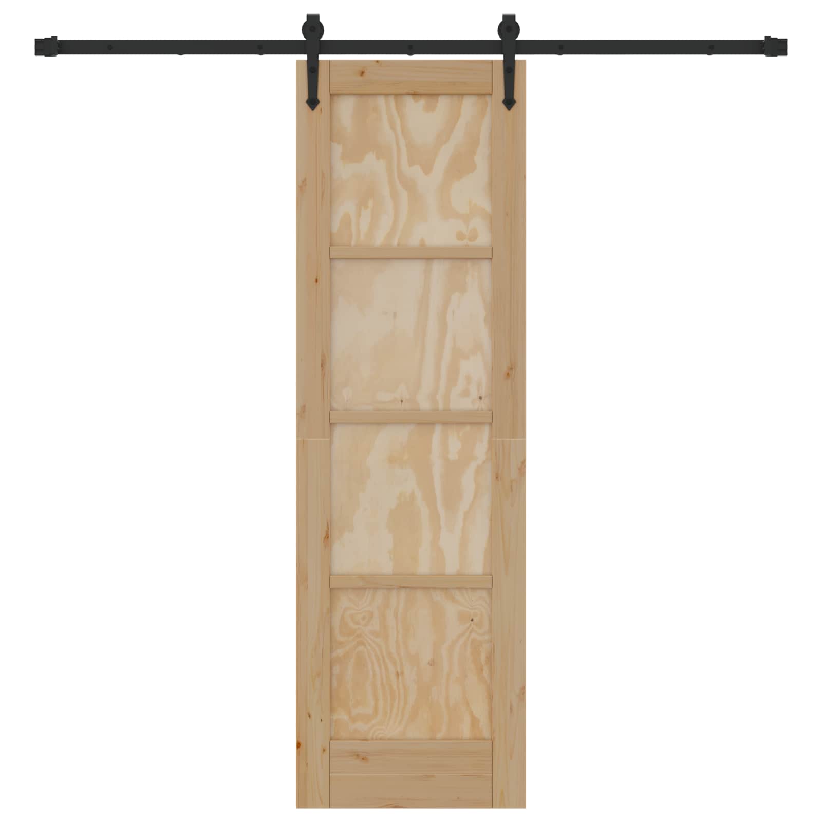 Porta scorrevole ORKDAL Naturale e Nero 61 x 198,5 cm | homemem39