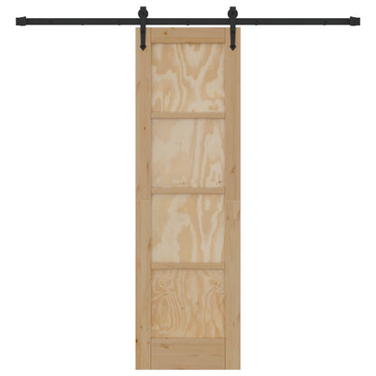 Porta scorrevole ORKDAL Naturale e Nero 61 x 198,5 cm | homemem39