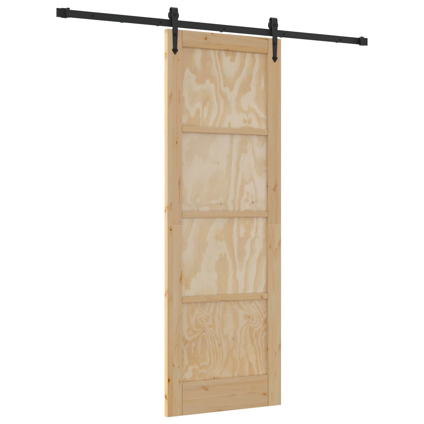 Porta scorrevole ORKDAL Naturale e Nero 73,5 x 211 cm | homemem39