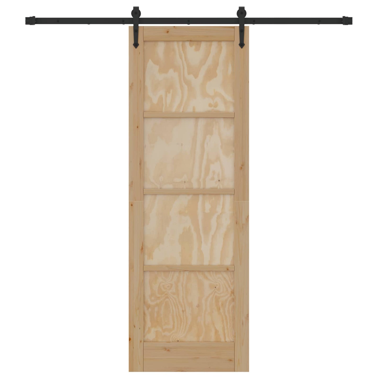 Porta scorrevole ORKDAL Naturale e Nero 73,5 x 211 cm | homemem39