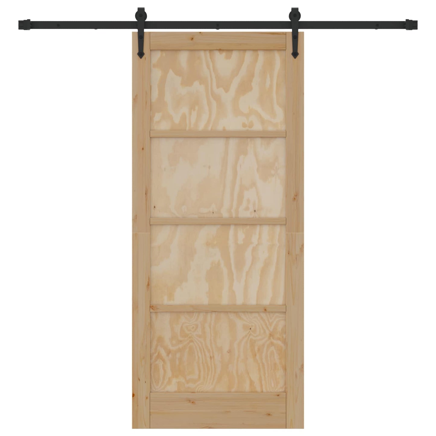 Porta scorrevole ORKDAL Naturale e Nero 86 x 198,5 cm | homemem39