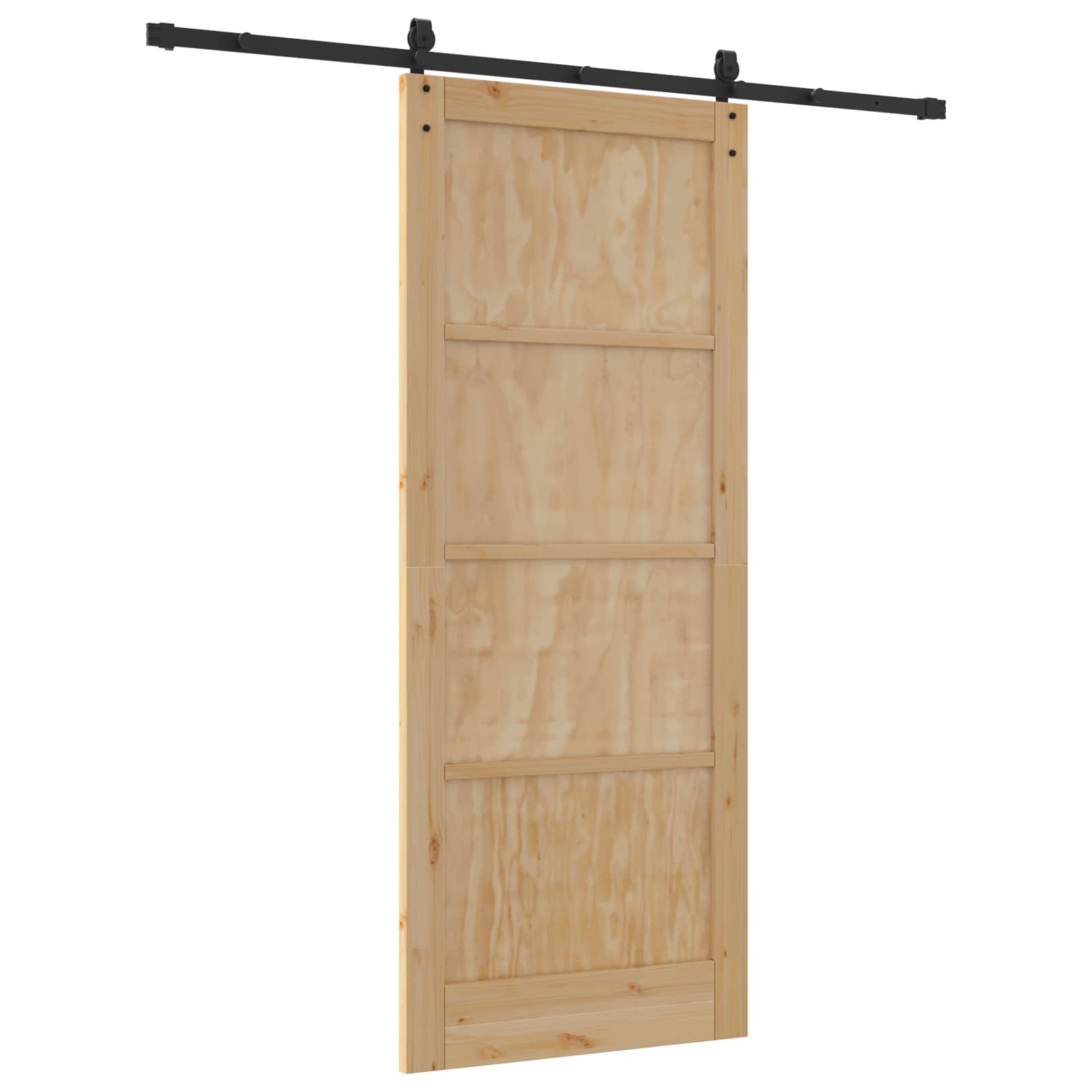 Porta scorrevole ORKDAL Naturale e Nero 86 x 211 cm | homemem39