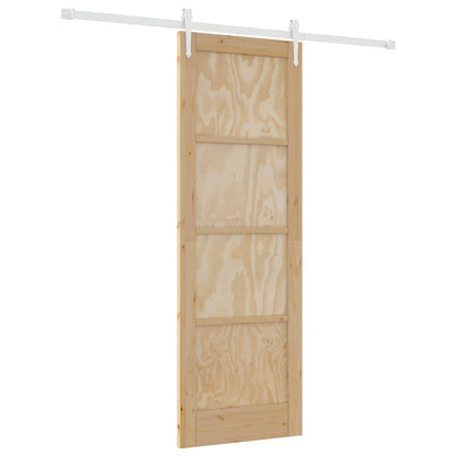Porta scorrevole ORKDAL Naturale e Bianco 73,5 x 211 cm | homemem39