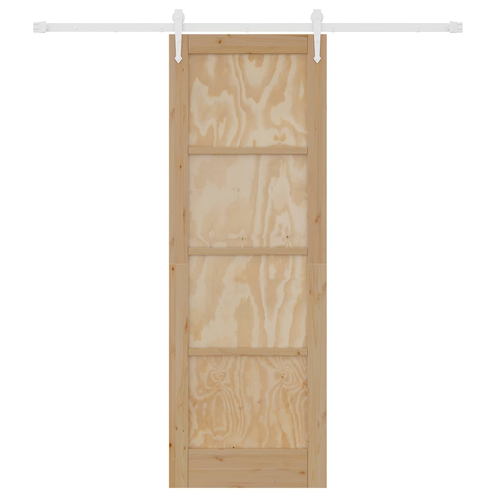Porta scorrevole ORKDAL Naturale e Bianco 73,5 x 211 cm | homemem39