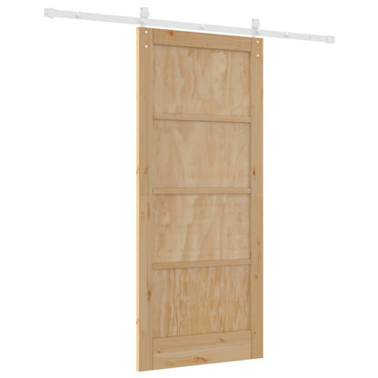 Porta scorrevole ORKDAL Naturale e Bianco 86 x 198,5 cm | homemem39