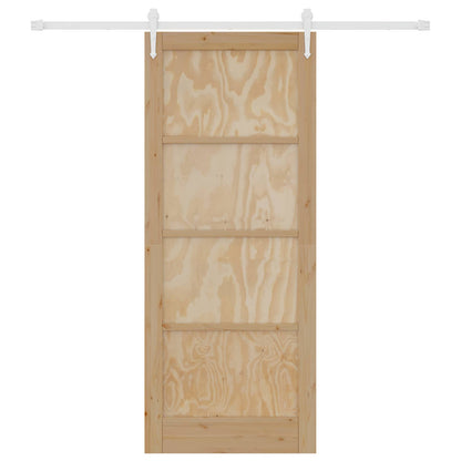 Porta scorrevole ORKDAL Naturale e Bianco 86 x 211 cm | homemem39