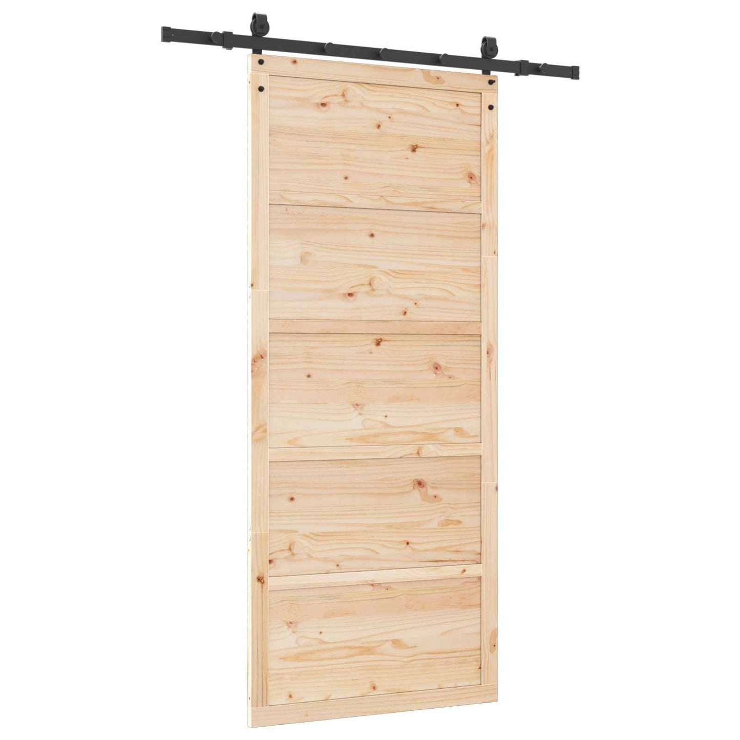 Porta scorrevole Naturale 80 x 208 cm Legno Massello di Pino