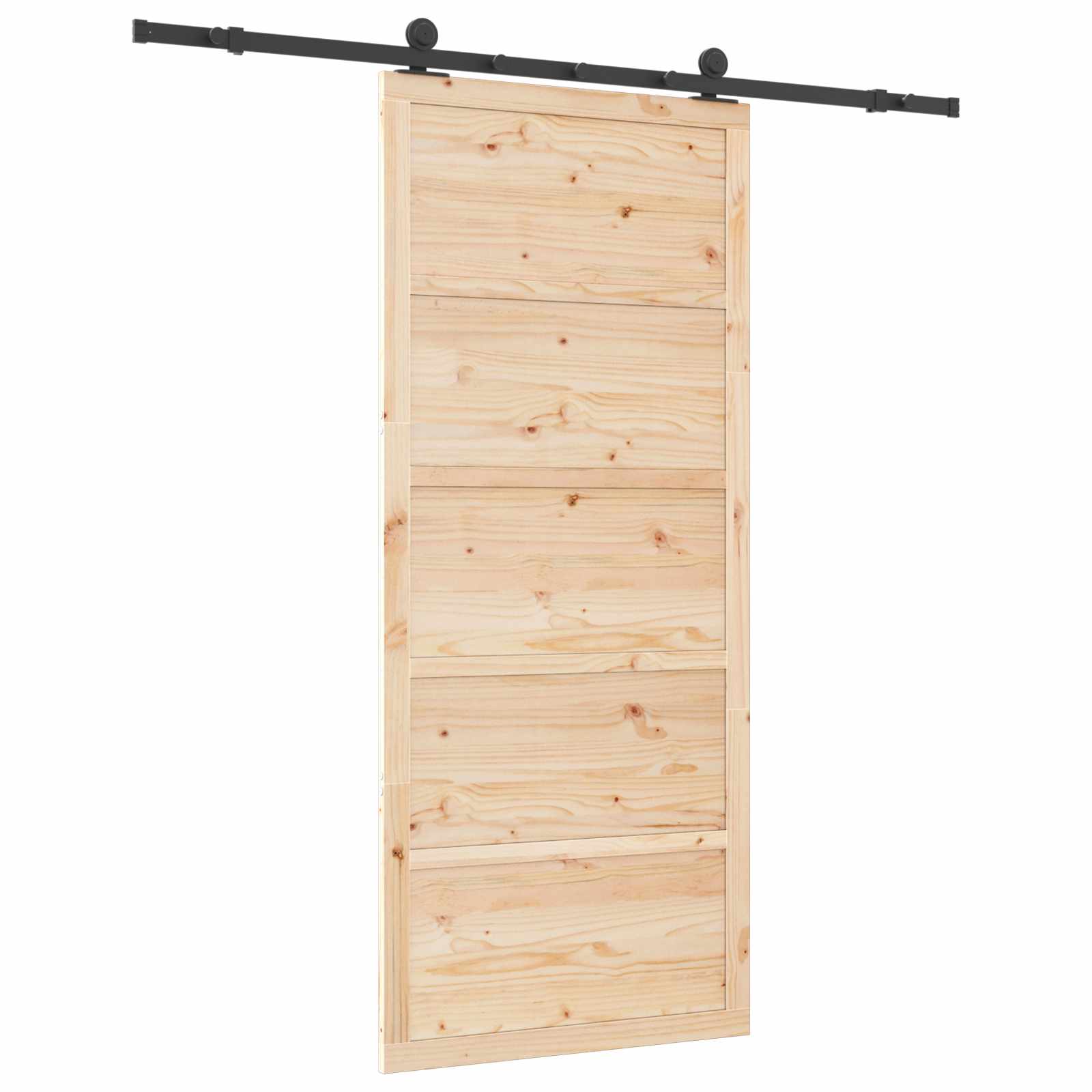 Porta scorrevole Naturale 100 x 208 cm Legno Massello di Pino | homemem39