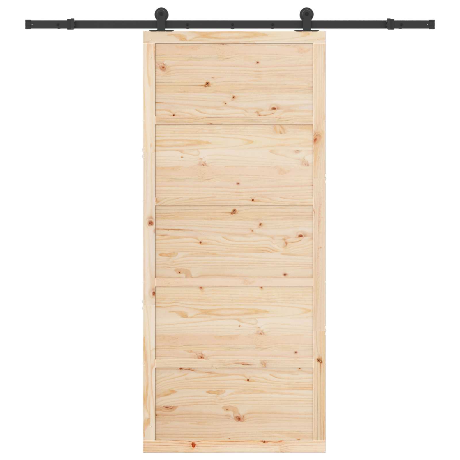 Porta scorrevole Naturale 90 x 208 cm Legno Massello di Pino | homemem39
