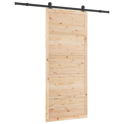 Porta scorrevole Naturale 80 x 208 cm Legno Massello di Pino | homemem39
