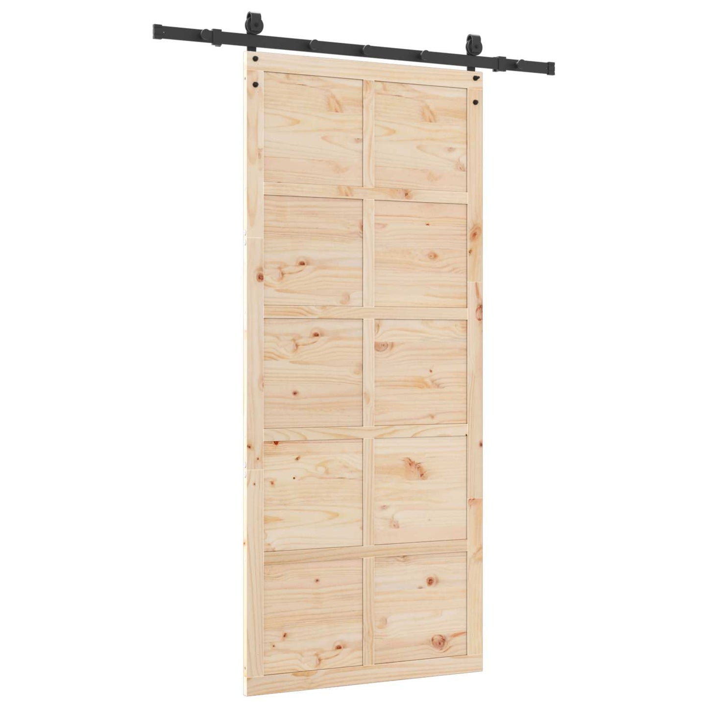 Porta scorrevole Naturale 80 x 208 cm Legno Massello di Pino