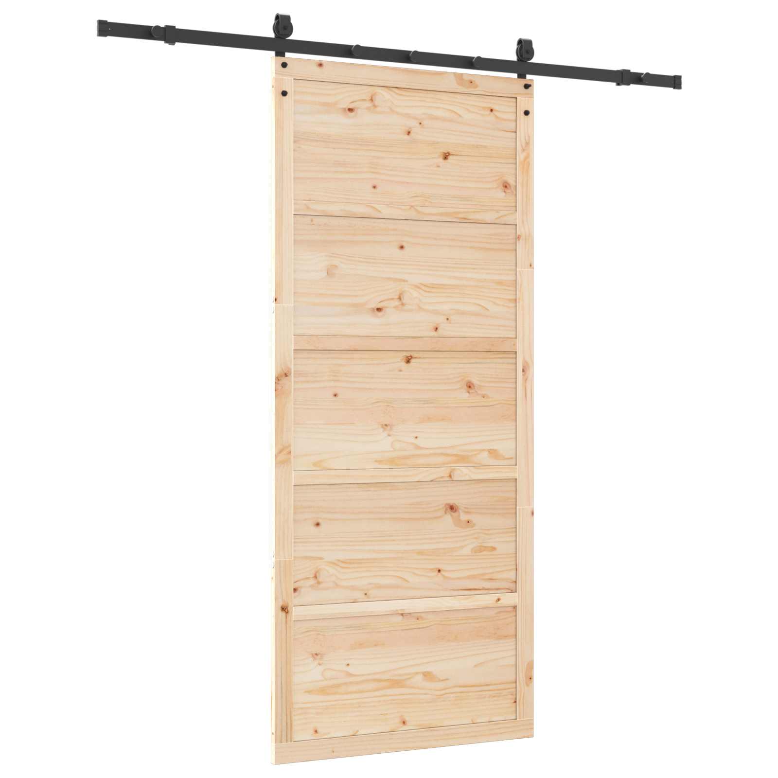 Porta scorrevole Naturale 80 x 208 cm Legno Massello di Pino | homemem39