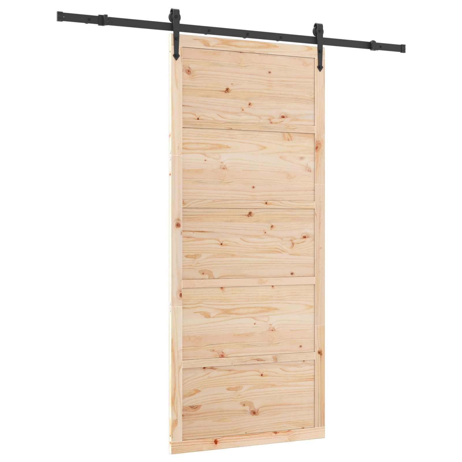 Porta scorrevole Naturale 100 x 208 cm Legno Massello di Pino | homemem39