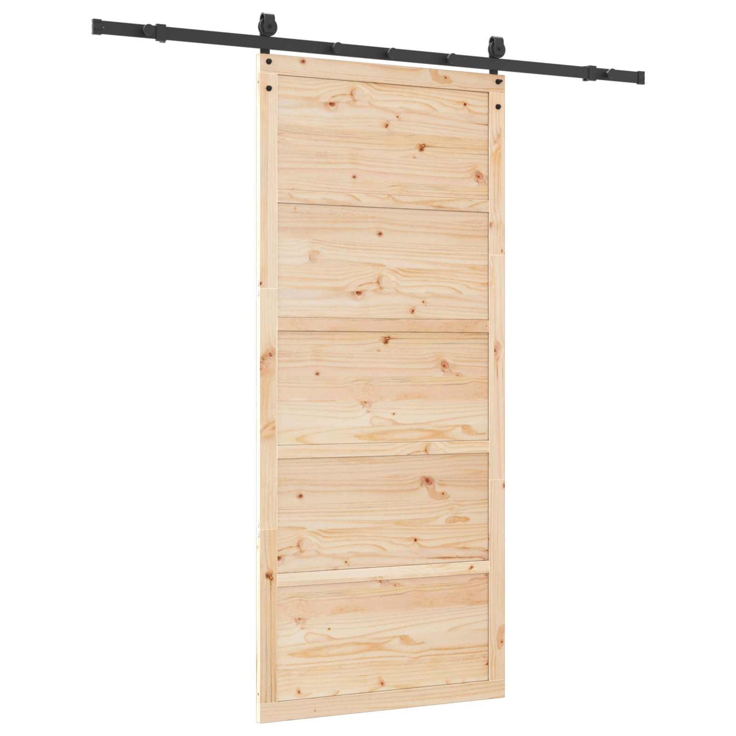 Porta scorrevole Naturale 100 x 208 cm Legno Massello di Pino | homemem39