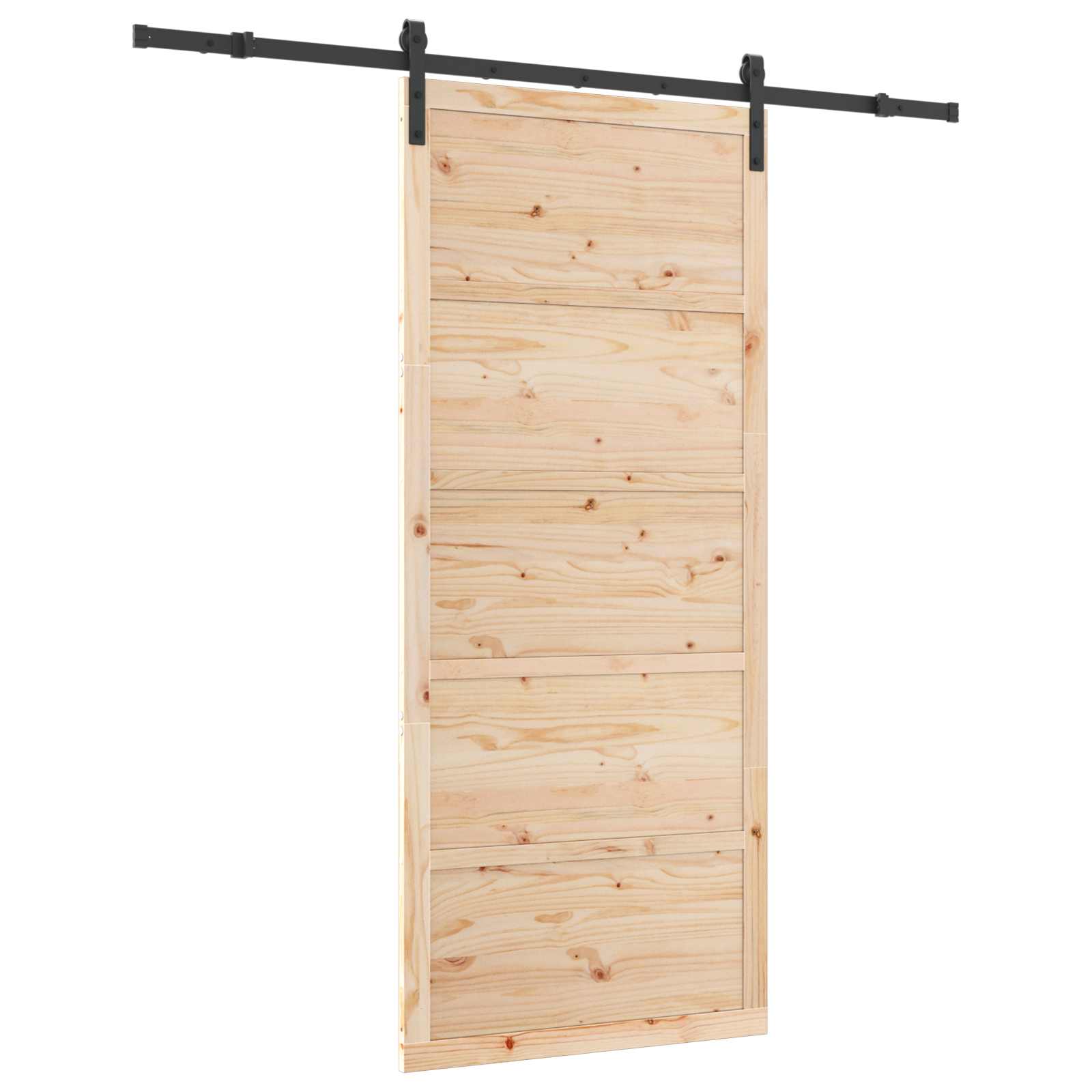 Porta scorrevole Naturale 100 x 208 cm Legno Massello di Pino | homemem39