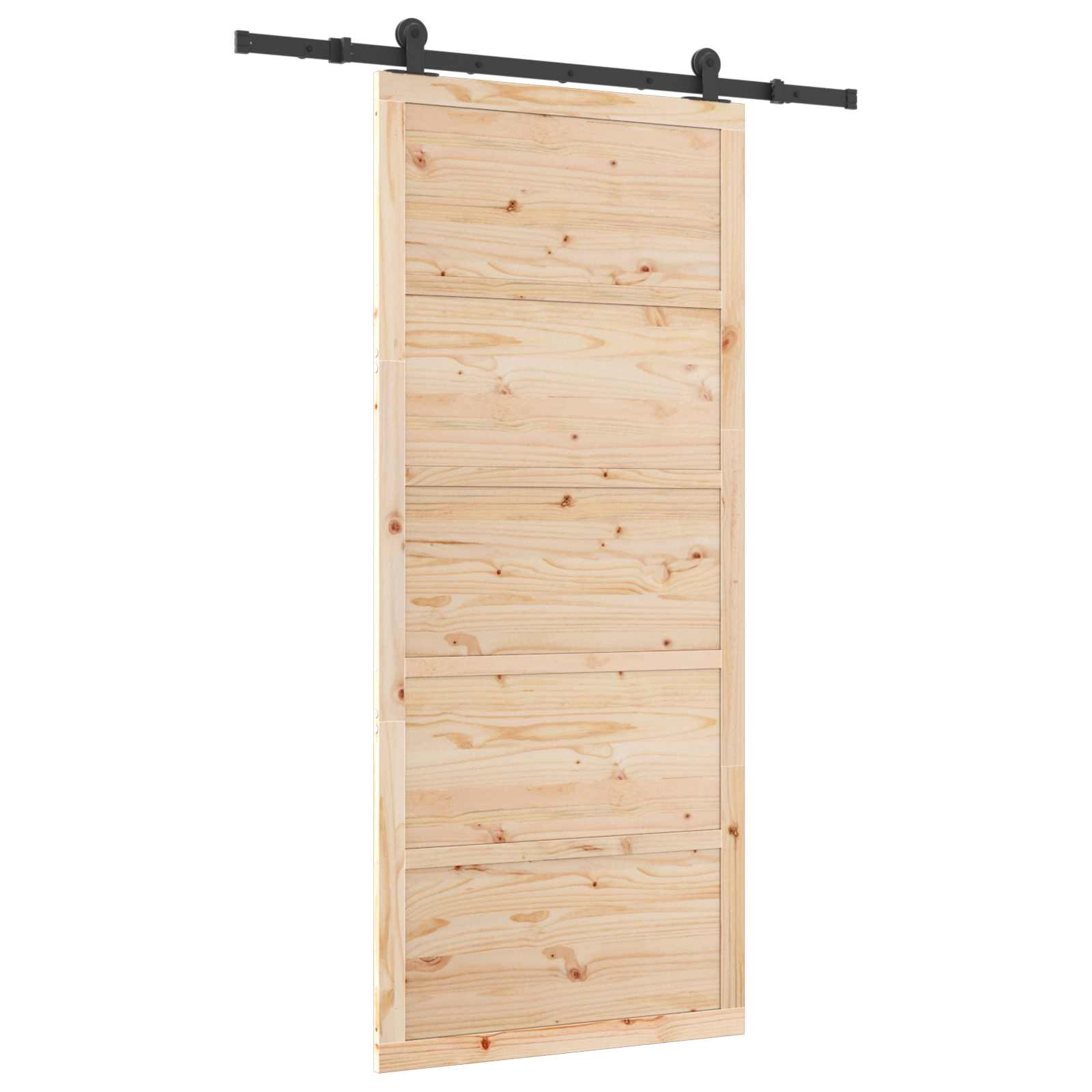 Porta scorrevole Naturale 80 x 208 cm Legno Massello di Pino | homemem39