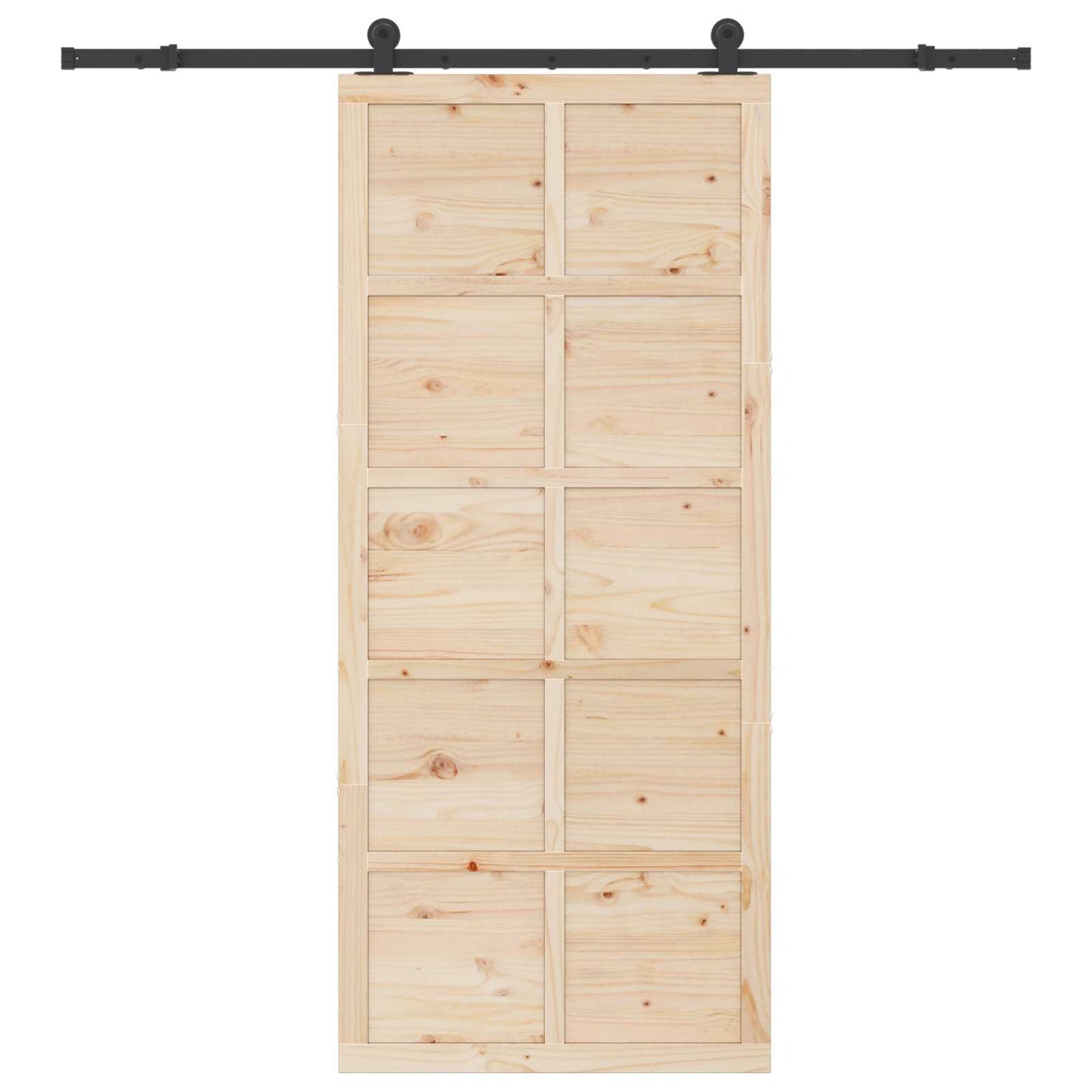 Porta scorrevole Naturale 80 x 208 cm Legno Massello di Pino | homemem39