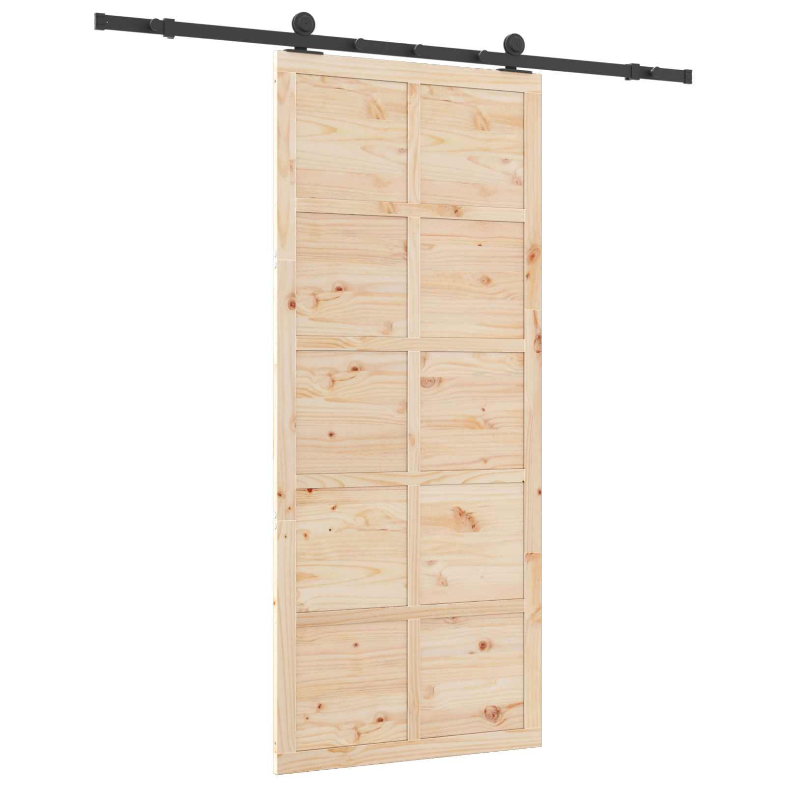 Porta scorrevole Naturale 100 x 208 cm Legno Massello di Pino | homemem39