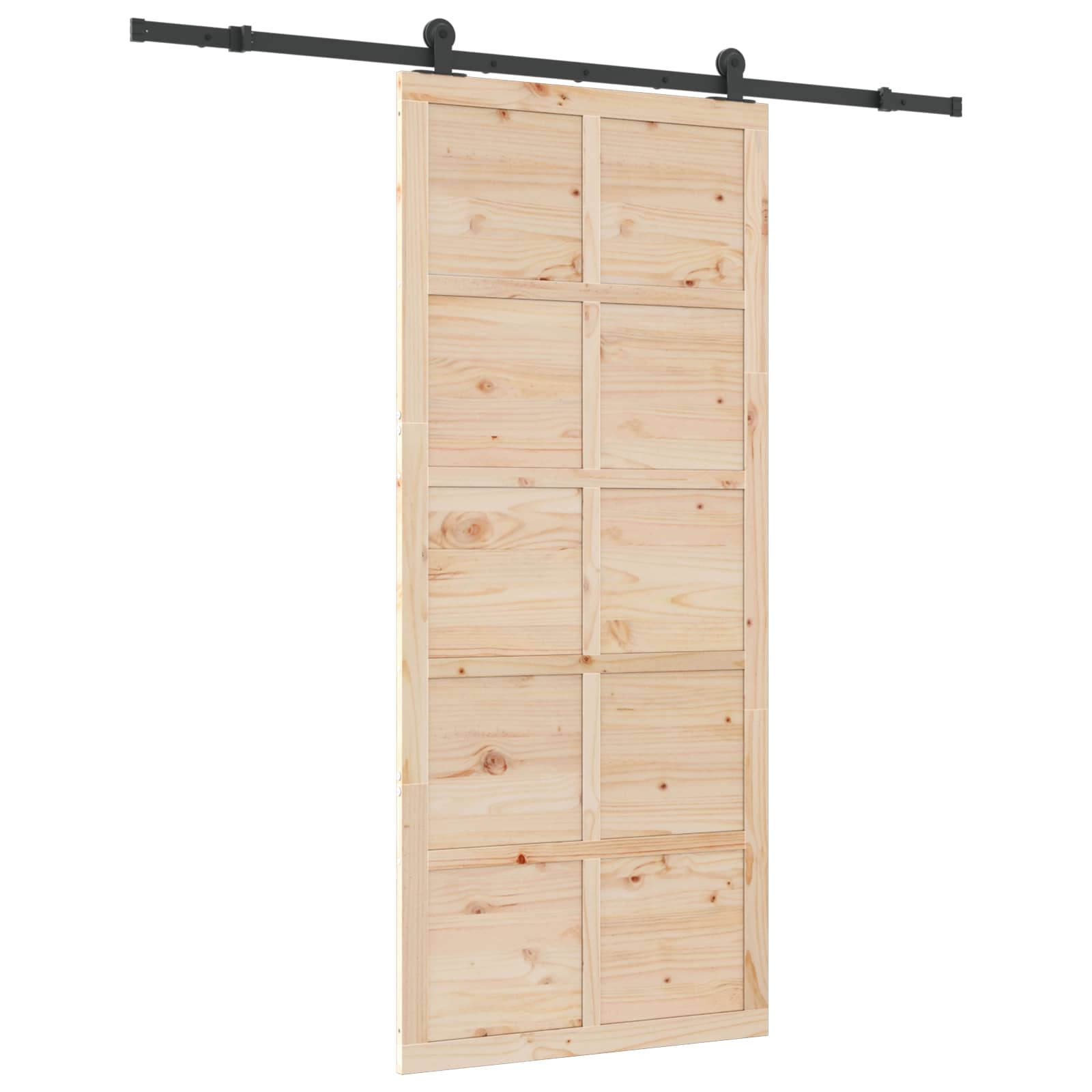 Porta scorrevole Naturale 80 x 208 cm Legno Massello di Pino | homemem39