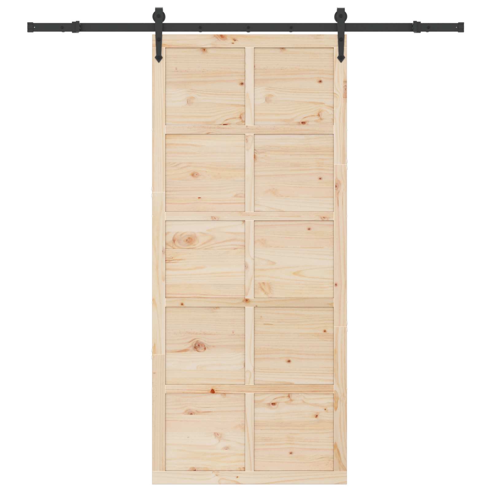 Porta scorrevole Naturale 80 x 208 cm Legno Massello di Pino | homemem39