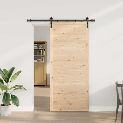 Porta scorrevole Naturale 80 x 208 cm Legno Massello di Pino | homemem39