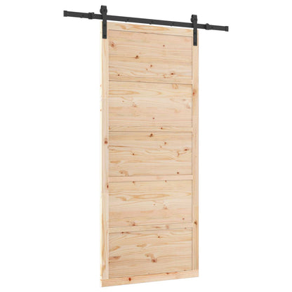 Porta scorrevole Naturale 80 x 208 cm Legno Massello di Pino | homemem39